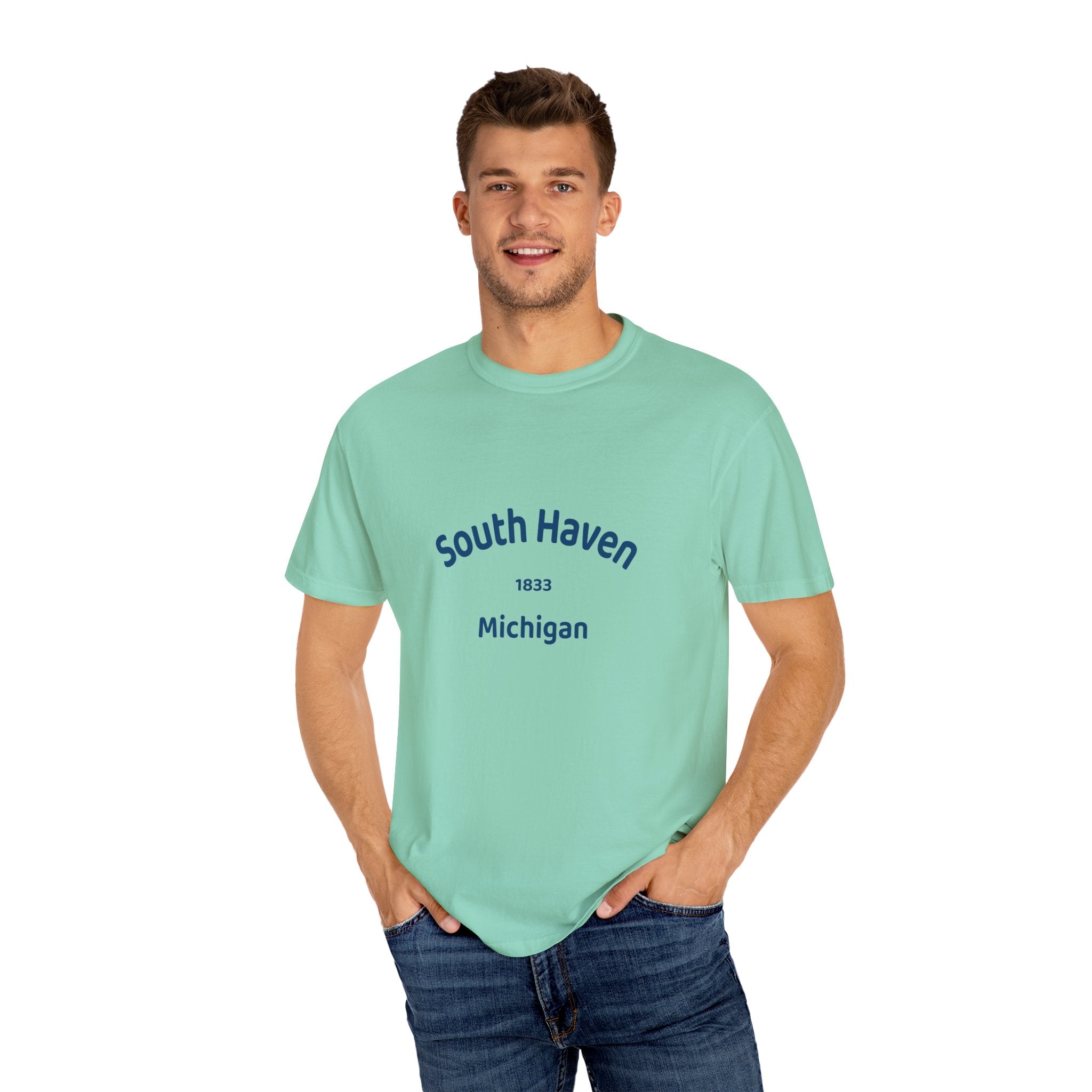 South Haven Vintage Unisex T-Shirt, Casual Summer Tee, Beach Wear, Michigan Souvenir, Gift for Him/Her
