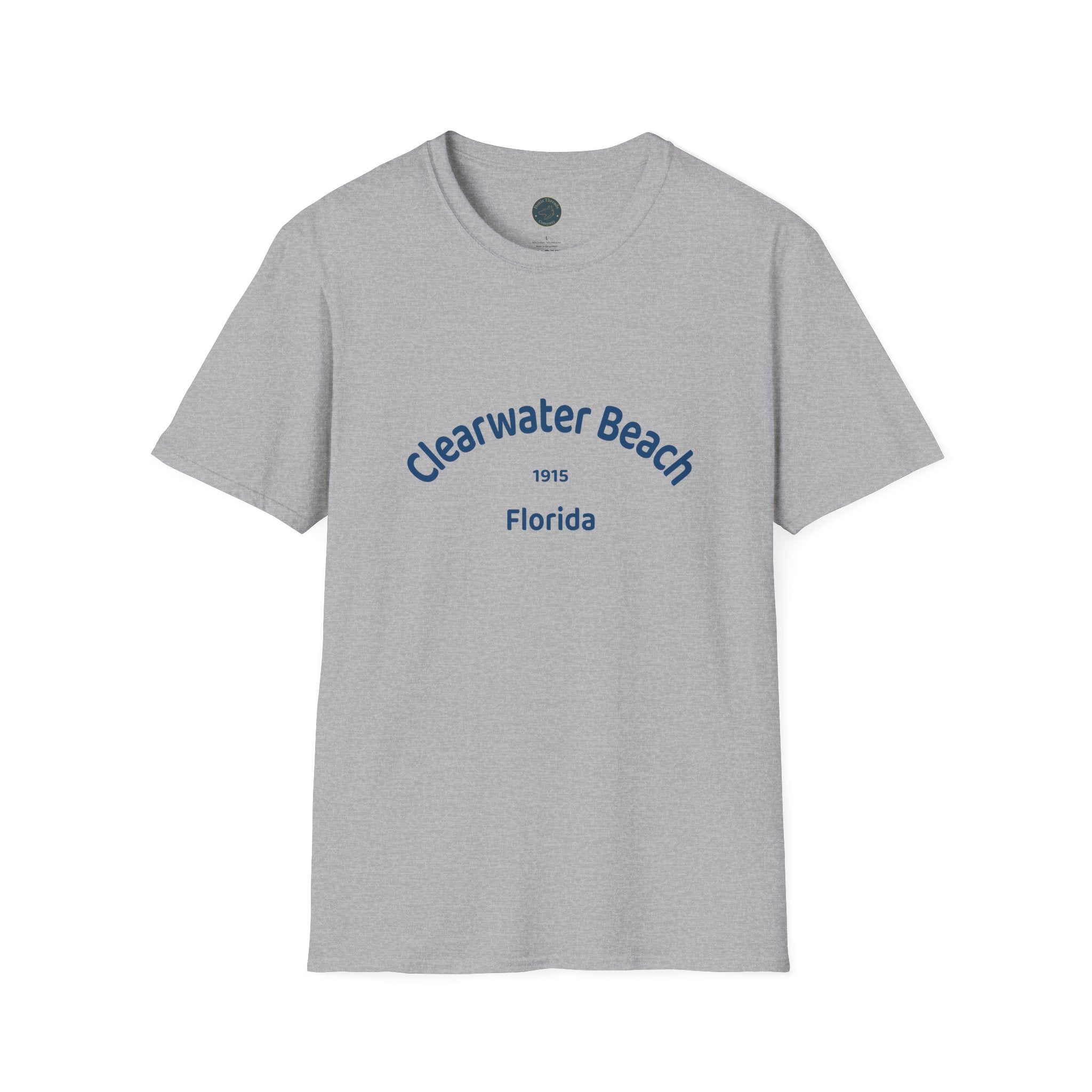 Clearwater Beach Unisex T-Shirt, Softstyle Tee, Summer Wear, Beach Vacation Shirt, Casual Family Outing Apparel, Gift for Beach Lovers