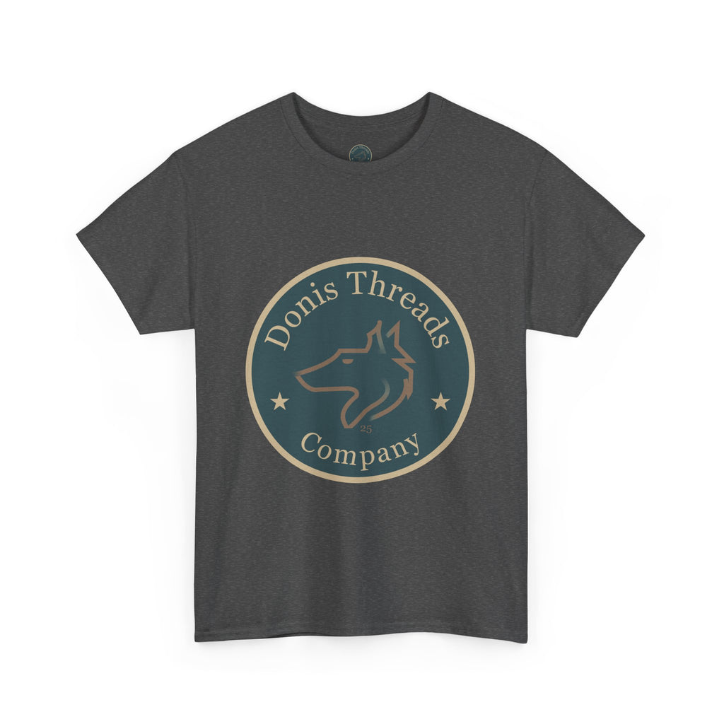 Stylish Unisex Cotton Tee with Donis Threads Logo, Casual Wear, Gift for Wolf logo lovers, Birthday, Summer Fashion, Everyday Comfort