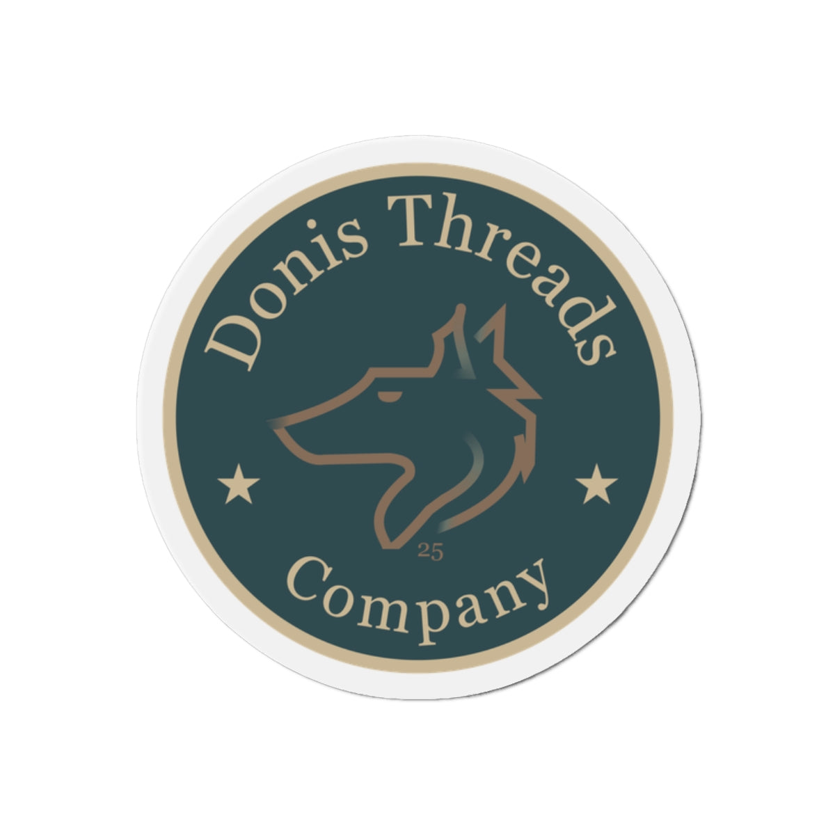 Donis Threads Company Logo Die-Cut Magnets with DTC Wolf Logo Design, Perfect for Home Decor, Gifts, Fridge Accessories, Pet Lovers, Personalized Decor