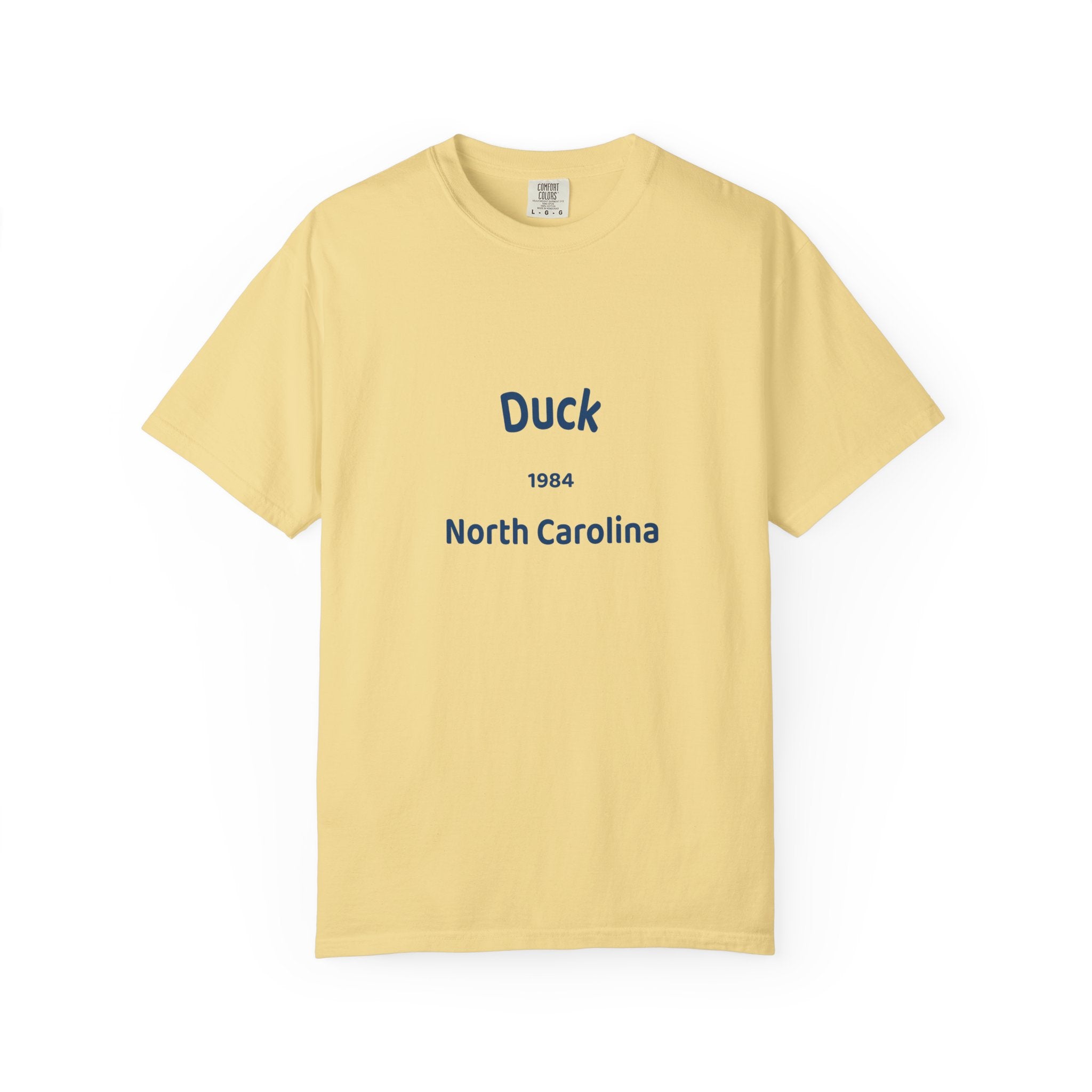 Garment-Dyed T-Shirt with Duck North Carolina Design, Casual Tee, Unisex Fashion, Birthday Gift, Summer Style, Unique Souvenir
