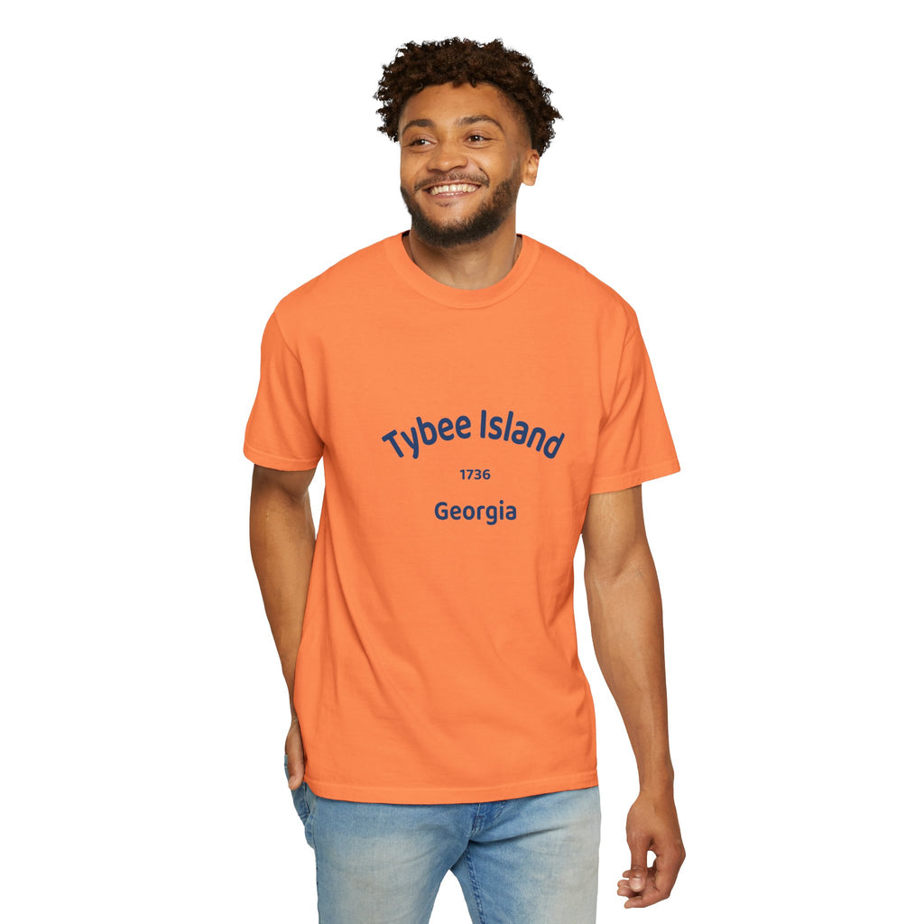 Tybee Island Garment-Dyed T-shirt | Coastal Vibe Tee for Beach Lovers, Summer Wear, Vacation Top, Gift for Travelers, Casual Style