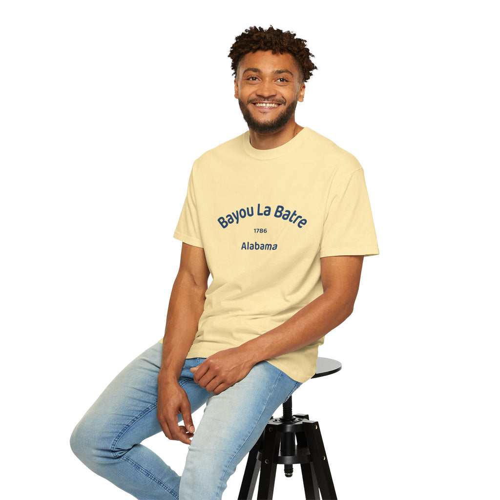 Bayou La Batre T-Shirt, Unisex Garment-Dyed Tee, Coastal Souvenir Shirt, Casual Summer Wear, Gift for Beach Lovers