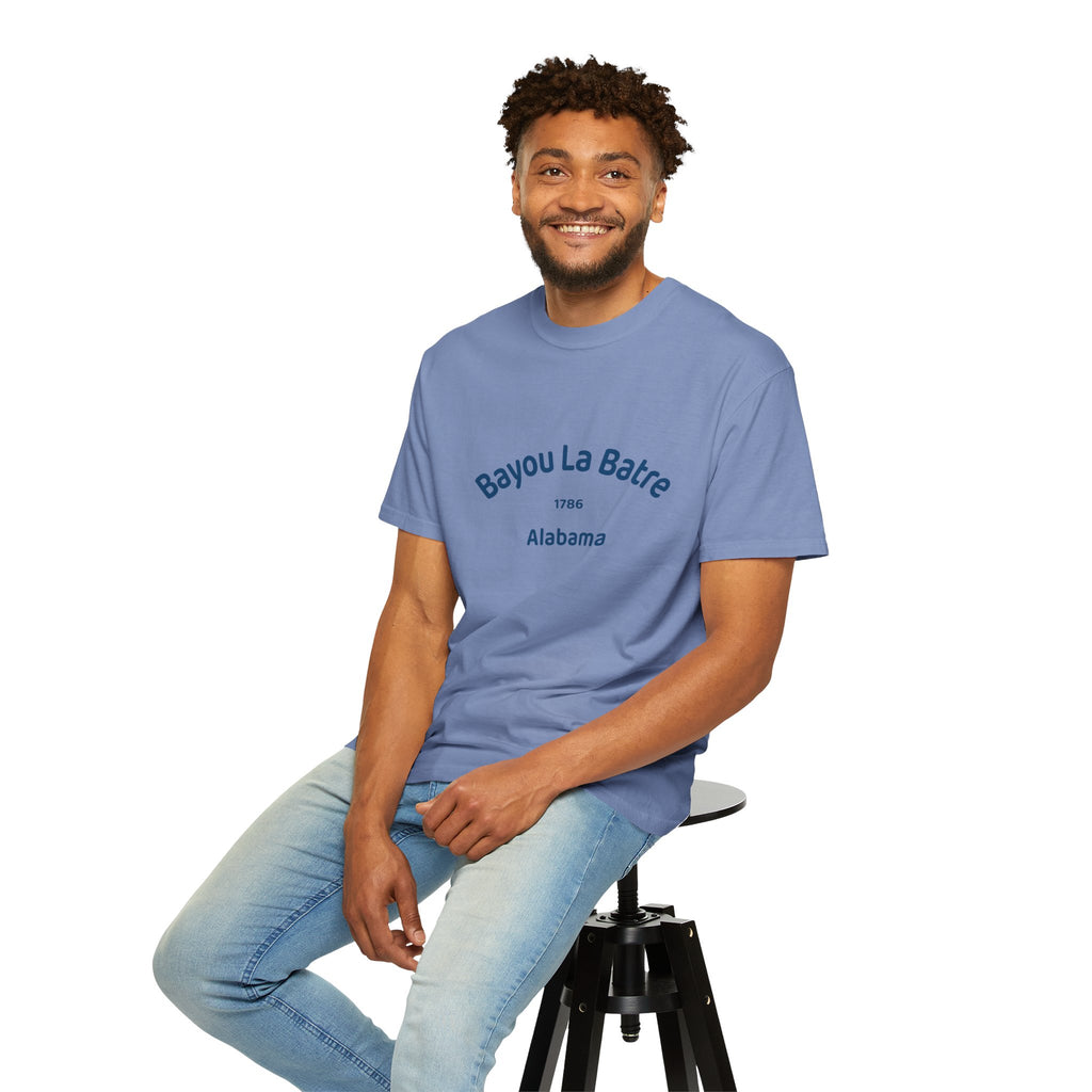 Bayou La Batre T-Shirt, Unisex Garment-Dyed Tee, Coastal Souvenir Shirt, Casual Summer Wear, Gift for Beach Lovers