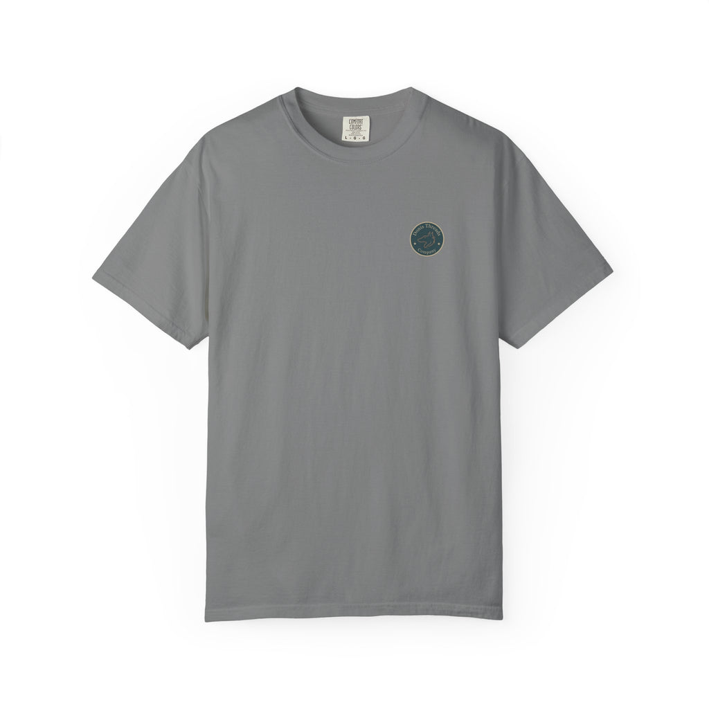 Donis Threads Company Logo, Garment-Dyed T-Shirt, Unisex Casual Tee, Soft Cotton Tee, Vintage Style Shirt, Everyday Wear, Eco-Friendly Apparel