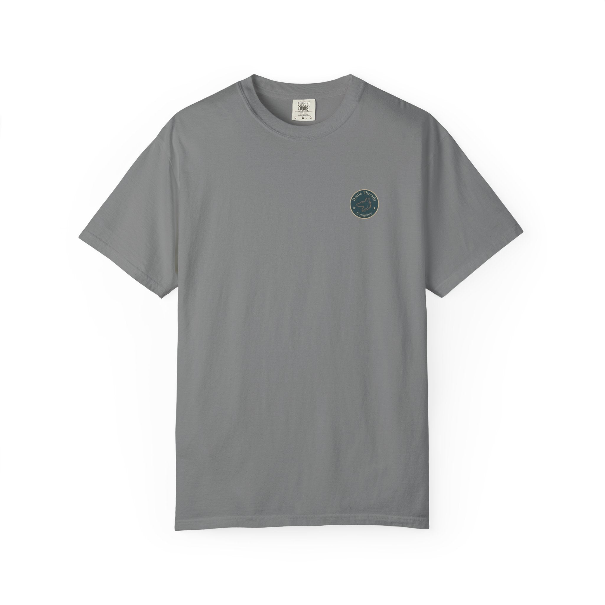 Donis Threads Company Logo, Garment-Dyed T-Shirt, Unisex Casual Tee, Soft Cotton Tee, Vintage Style Shirt, Everyday Wear, Eco-Friendly Apparel