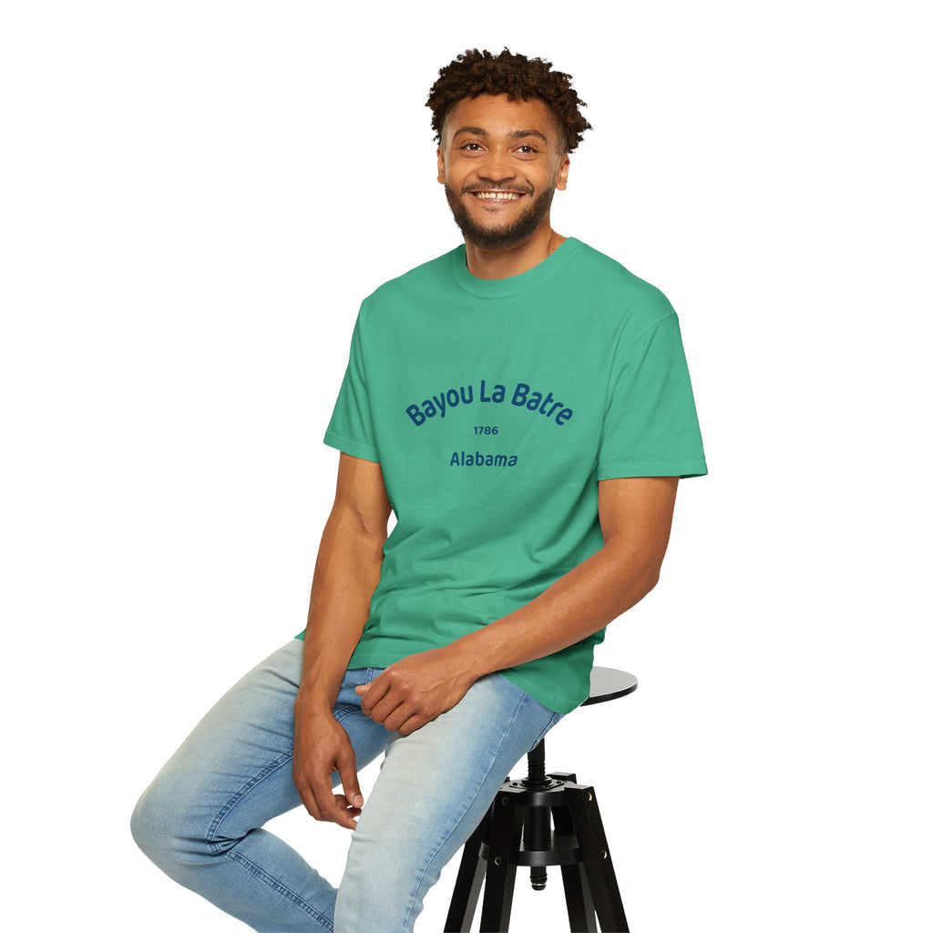 Bayou La Batre T-Shirt, Unisex Garment-Dyed Tee, Coastal Souvenir Shirt, Casual Summer Wear, Gift for Beach Lovers
