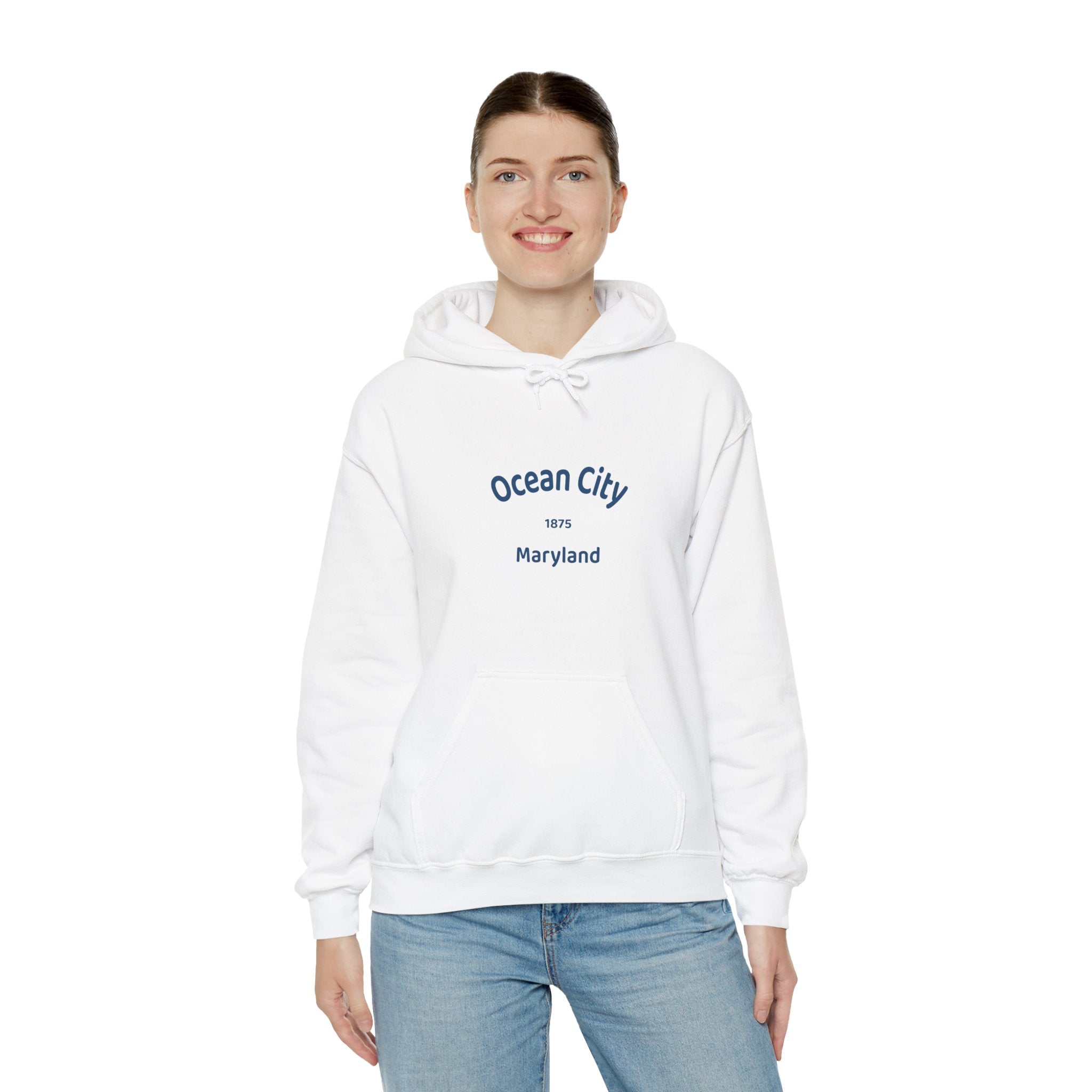 Ocean City Unisex Heavy Blend Hoodie | Cozy Sweatshirt for Beach Lovers | Birthday Gift, Travel Souvenir, Casual Wear