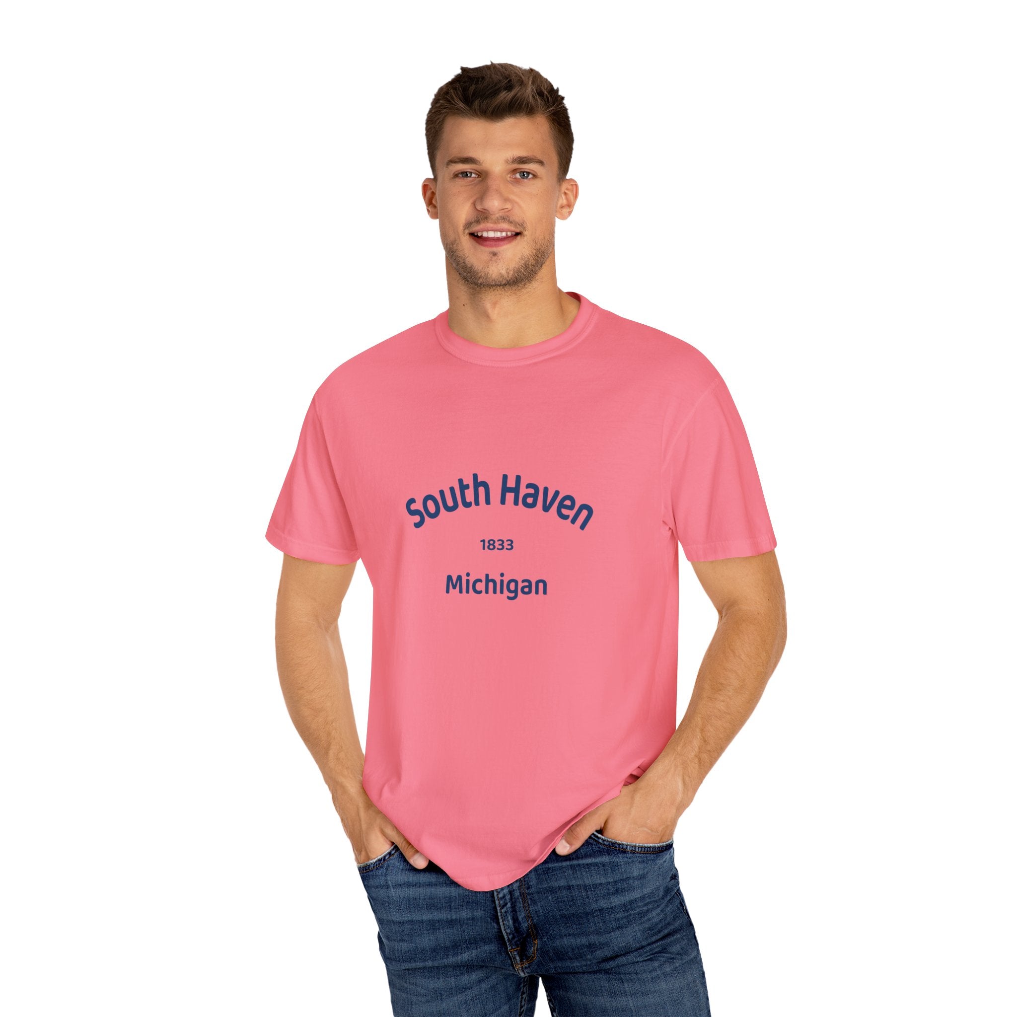 South Haven Vintage Unisex T-Shirt, Casual Summer Tee, Beach Wear, Michigan Souvenir, Gift for Him/Her