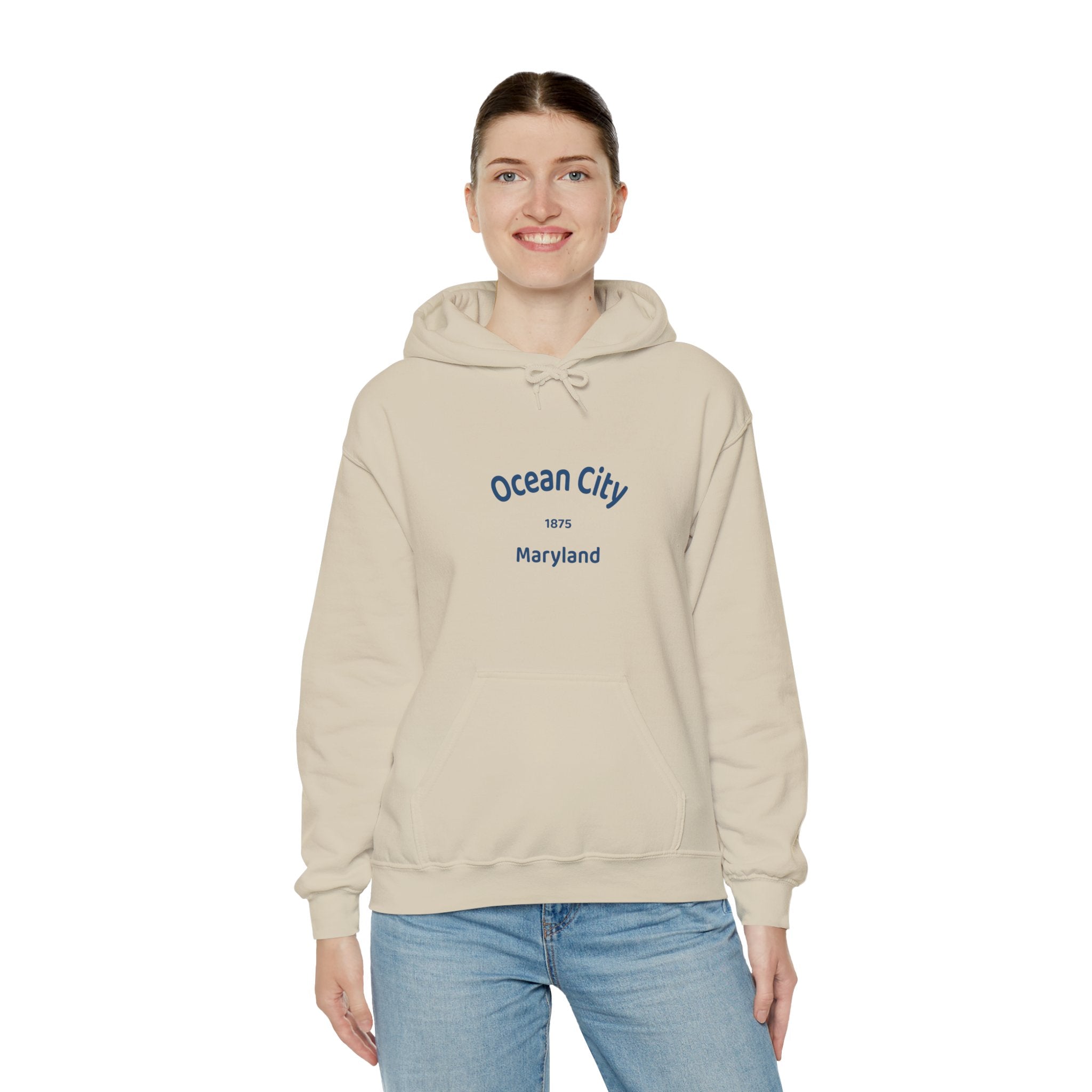 Ocean City Unisex Heavy Blend Hoodie | Cozy Sweatshirt for Beach Lovers | Birthday Gift, Travel Souvenir, Casual Wear
