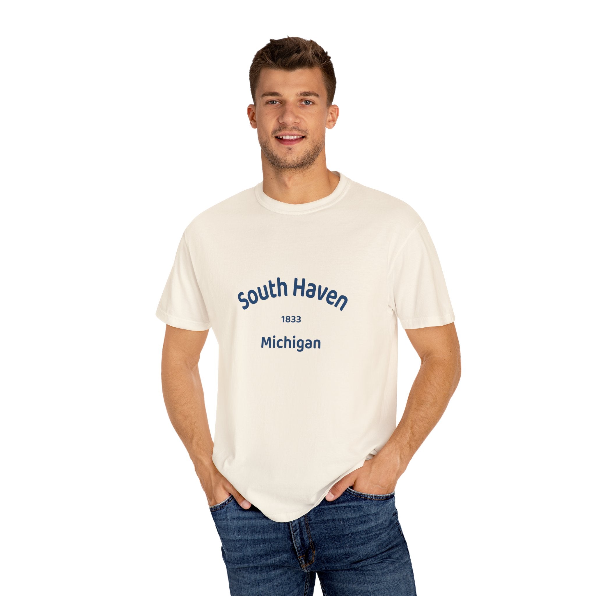 South Haven Vintage Unisex T-Shirt, Casual Summer Tee, Beach Wear, Michigan Souvenir, Gift for Him/Her