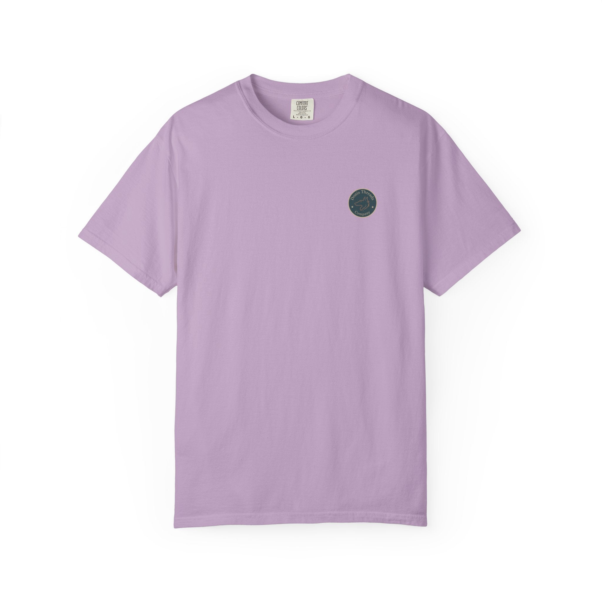 Donis Threads Company Logo, Garment-Dyed T-Shirt, Unisex Casual Tee, Soft Cotton Tee, Vintage Style Shirt, Everyday Wear, Eco-Friendly Apparel