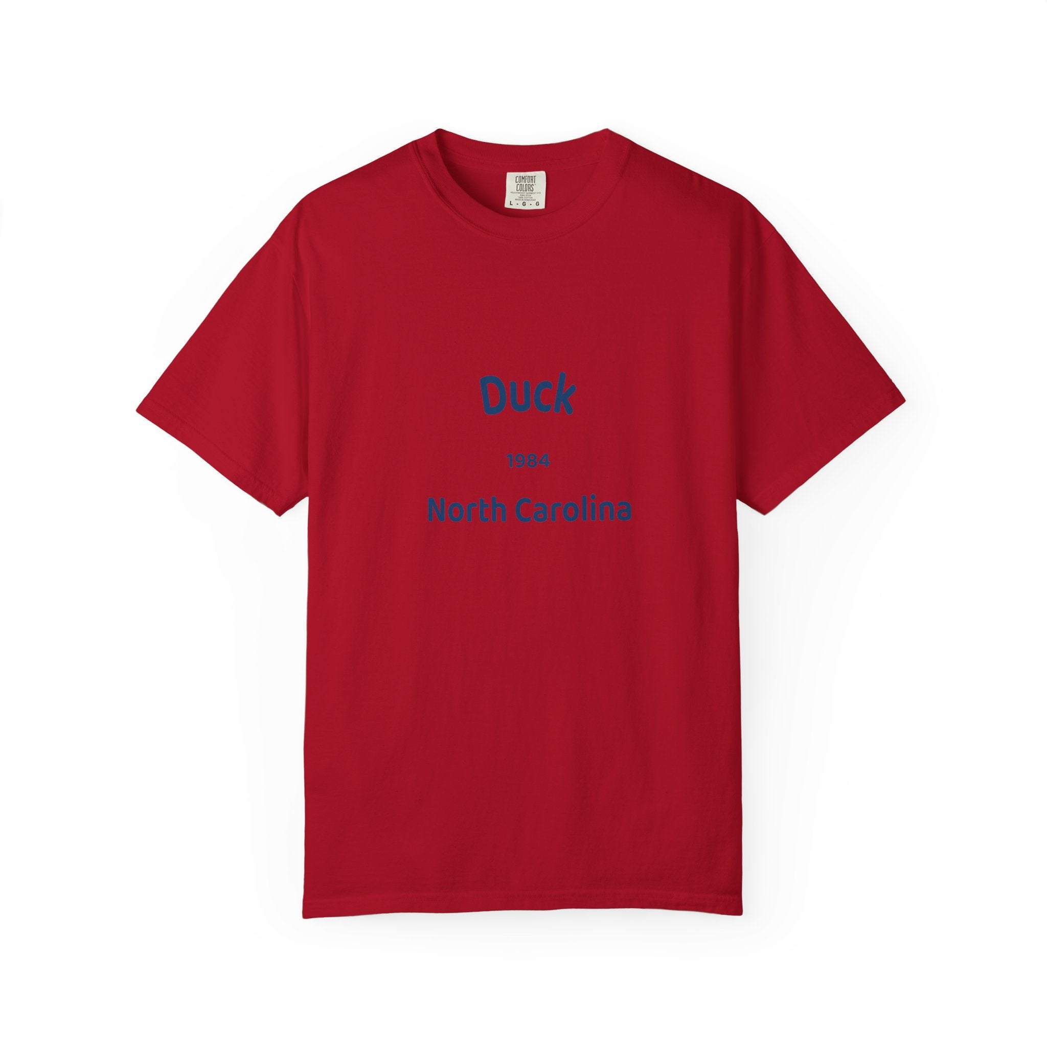 Garment-Dyed T-Shirt with Duck North Carolina Design, Casual Tee, Unisex Fashion, Birthday Gift, Summer Style, Unique Souvenir