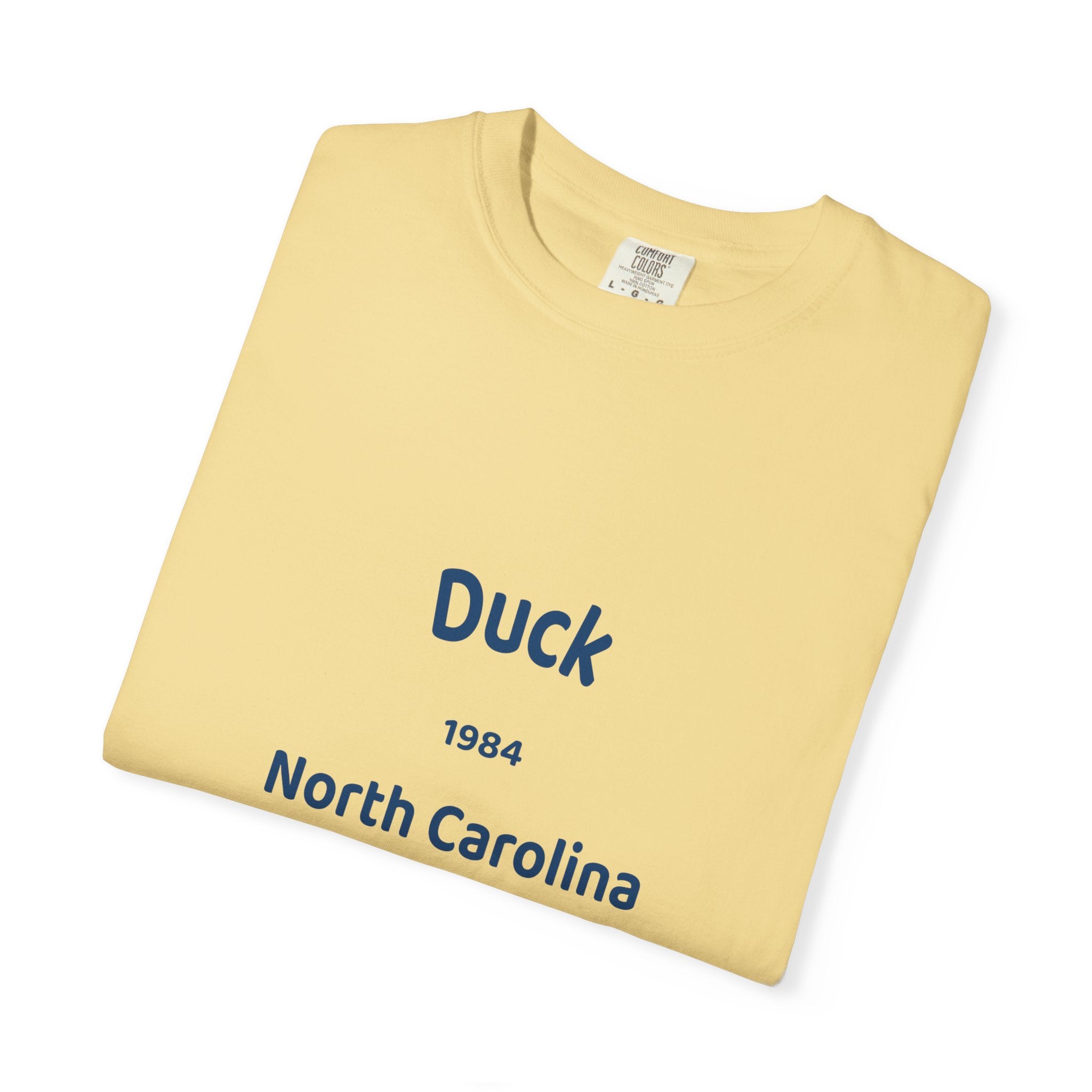 Garment-Dyed T-Shirt with Duck North Carolina Design, Casual Tee, Unisex Fashion, Birthday Gift, Summer Style, Unique Souvenir