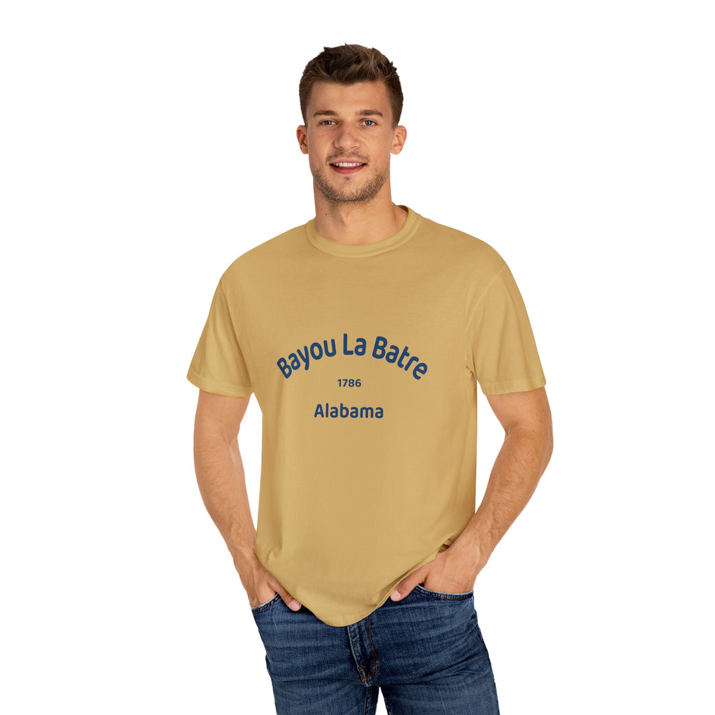 Bayou La Batre T-Shirt, Unisex Garment-Dyed Tee, Coastal Souvenir Shirt, Casual Summer Wear, Gift for Beach Lovers