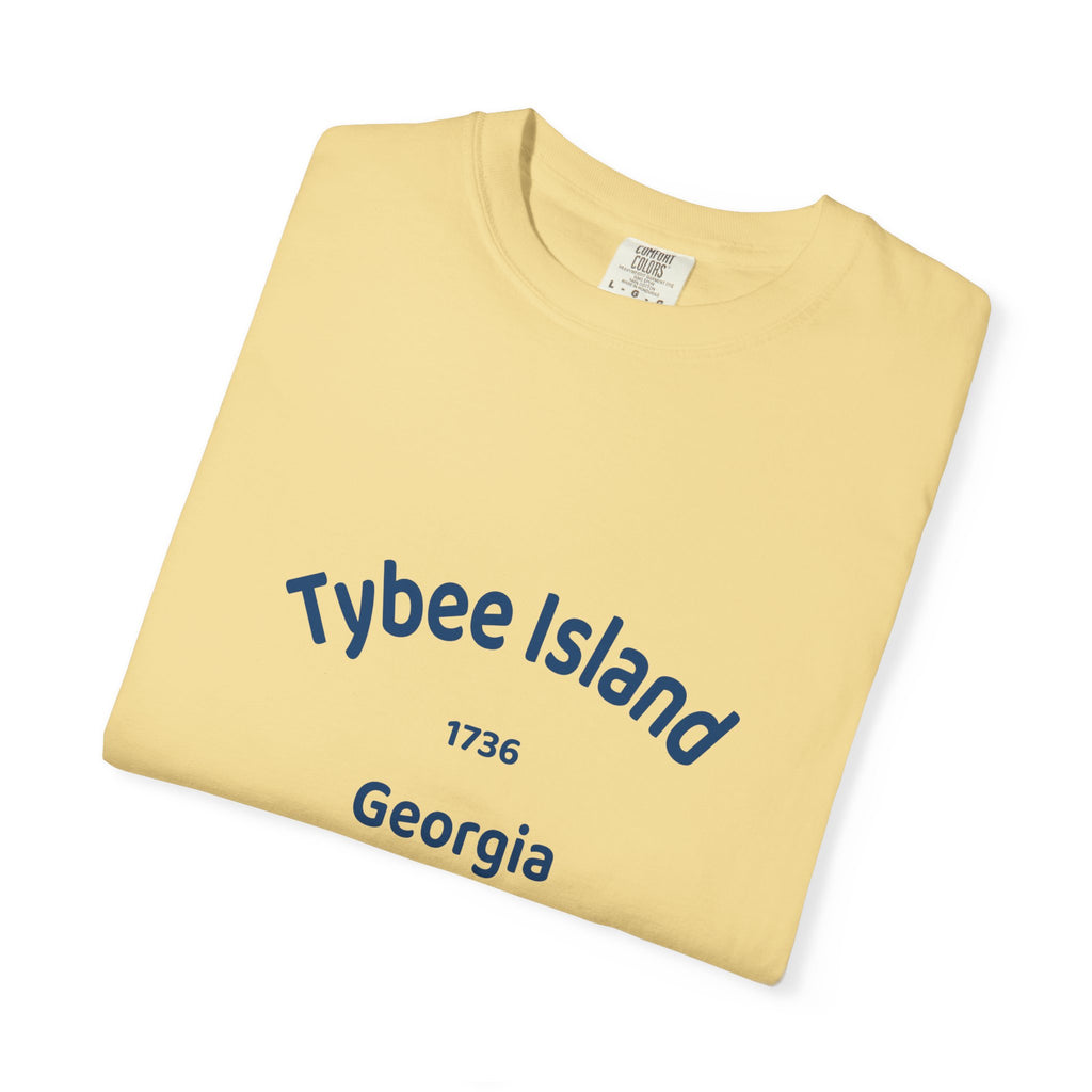 Tybee Island Garment-Dyed T-shirt | Coastal Vibe Tee for Beach Lovers, Summer Wear, Vacation Top, Gift for Travelers, Casual Style
