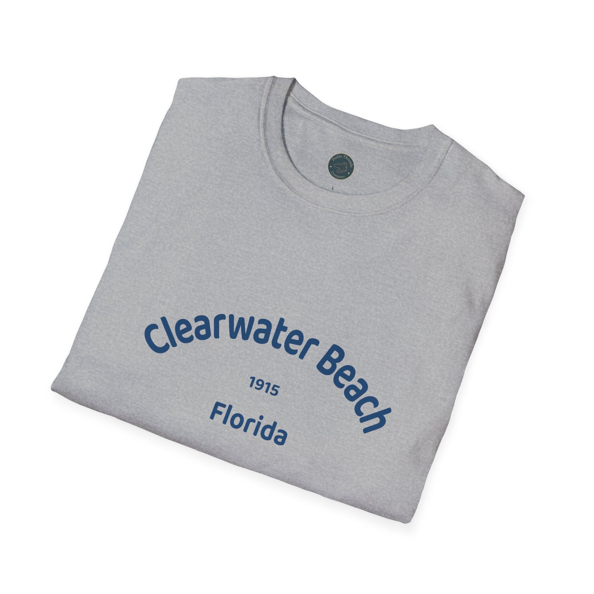 Clearwater Beach Unisex T-Shirt, Softstyle Tee, Summer Wear, Beach Vacation Shirt, Casual Family Outing Apparel, Gift for Beach Lovers