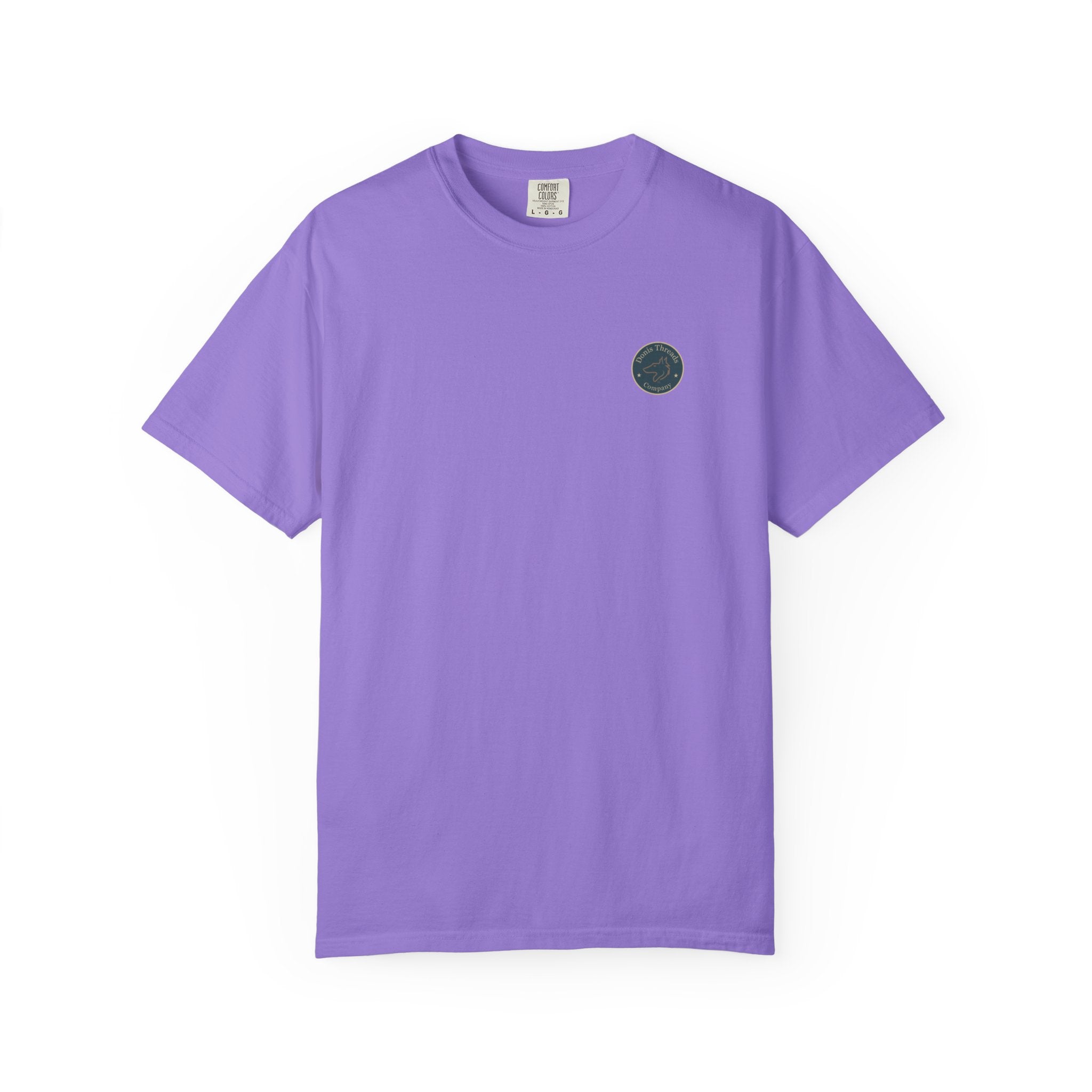 Donis Threads Company Logo, Garment-Dyed T-Shirt, Unisex Casual Tee, Soft Cotton Tee, Vintage Style Shirt, Everyday Wear, Eco-Friendly Apparel