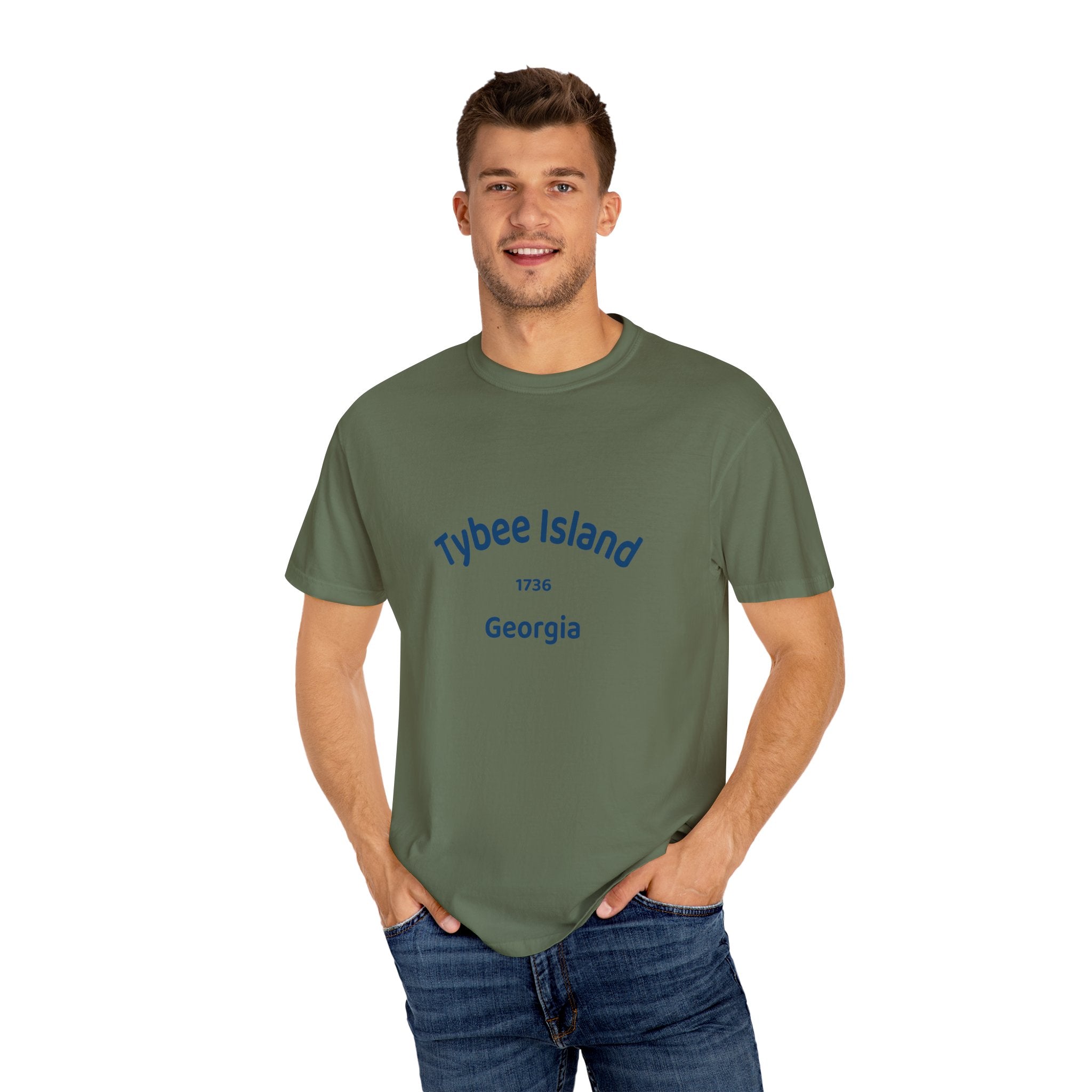 Tybee Island Garment-Dyed T-shirt | Coastal Vibe Tee for Beach Lovers, Summer Wear, Vacation Top, Gift for Travelers, Casual Style