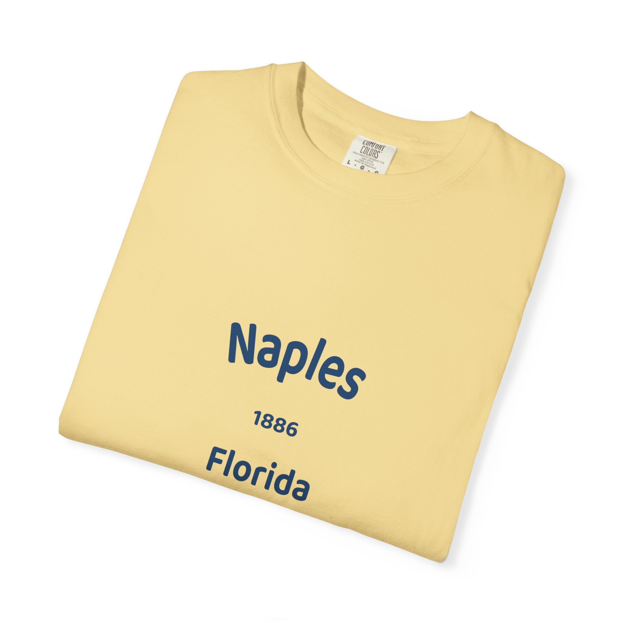 Vintage Naples Florida T-Shirt, Unisex Garment-Dyed Tee, Casual Wear, Summer Vacation, Gift for Travelers, Coastal Style