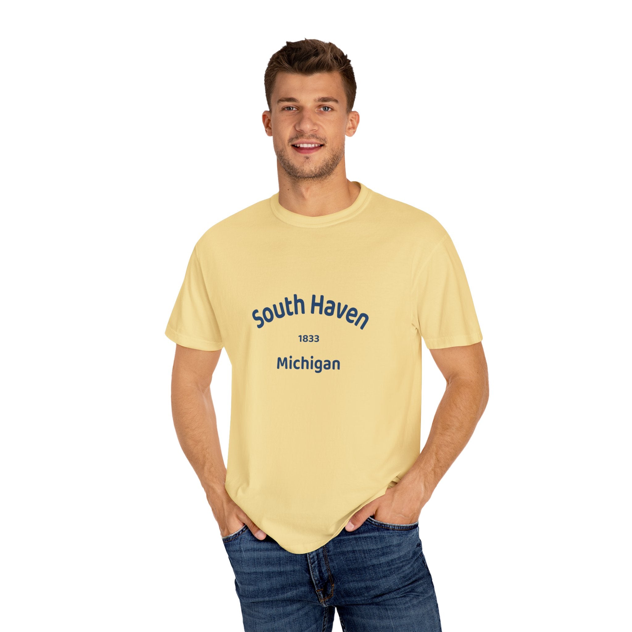 South Haven Vintage Unisex T-Shirt, Casual Summer Tee, Beach Wear, Michigan Souvenir, Gift for Him/Her