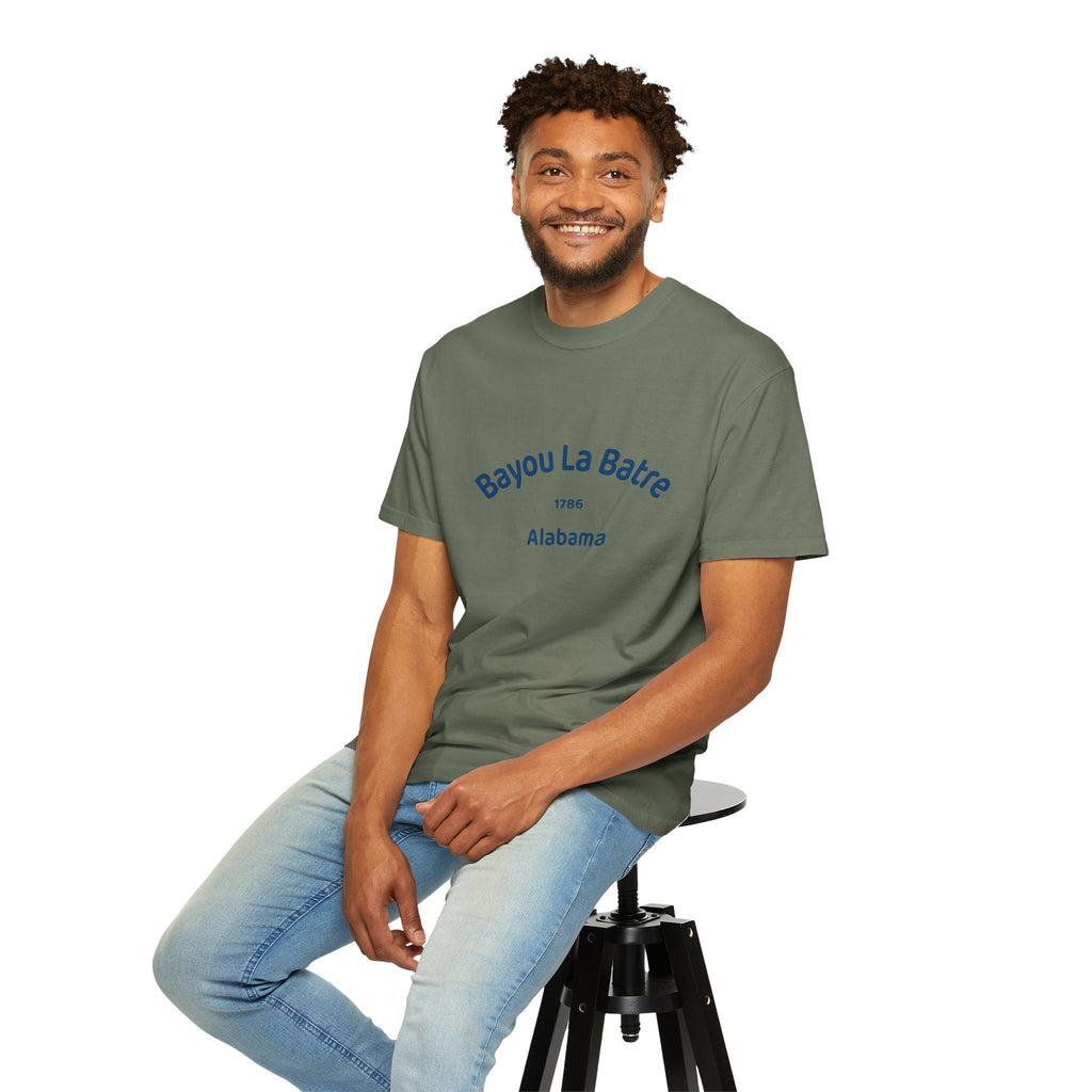 Bayou La Batre T-Shirt, Unisex Garment-Dyed Tee, Coastal Souvenir Shirt, Casual Summer Wear, Gift for Beach Lovers