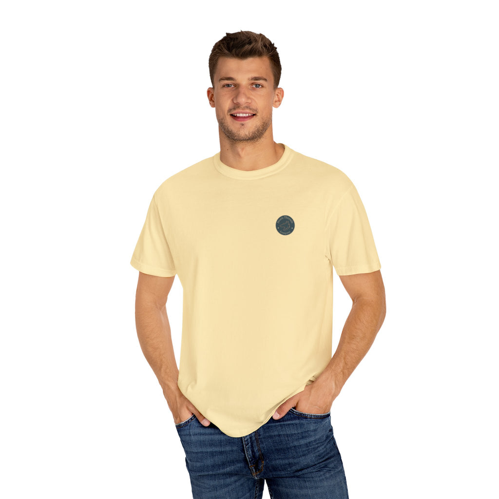 Donis Threads Company Logo, Garment-Dyed T-Shirt, Unisex Casual Tee, Soft Cotton Tee, Vintage Style Shirt, Everyday Wear, Eco-Friendly Apparel